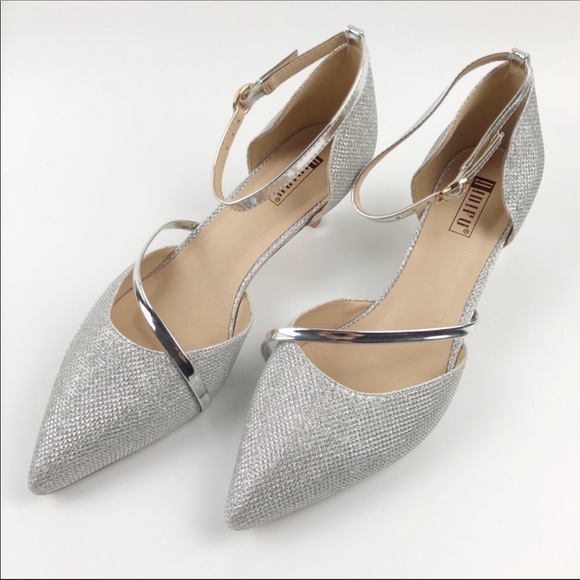 IDIFU Shoes - IDIFU Silver Shine Dress Party Shoes Ankle Strap